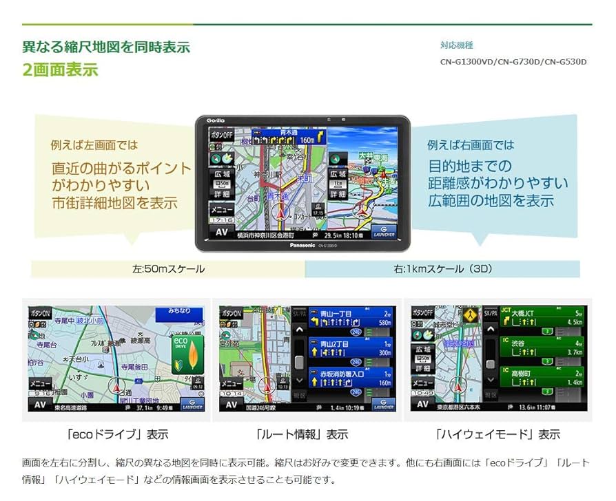 Panasonic CN-G530D カーナビ Amazon | パナソニック(Panasonic) ポータブルカーナビ ゴリラ